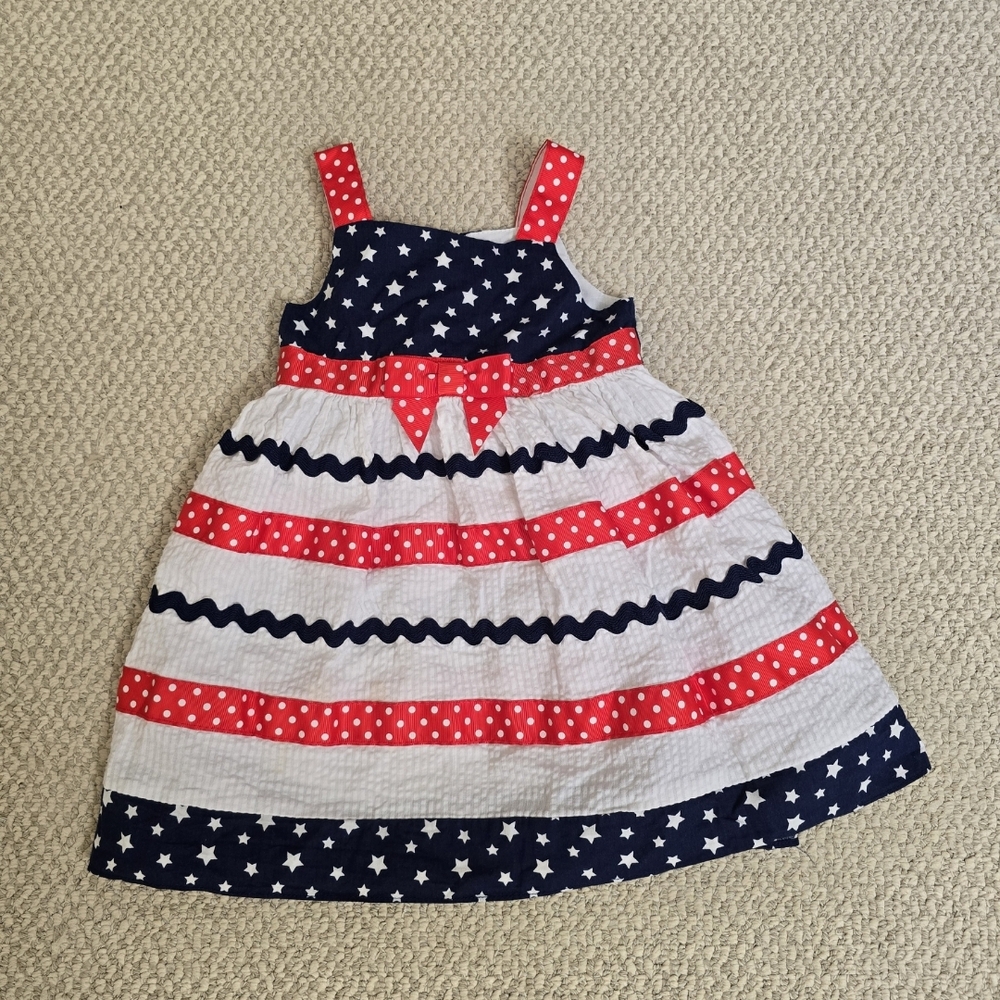 Little Lass Blue and White Sleeveless Sundress